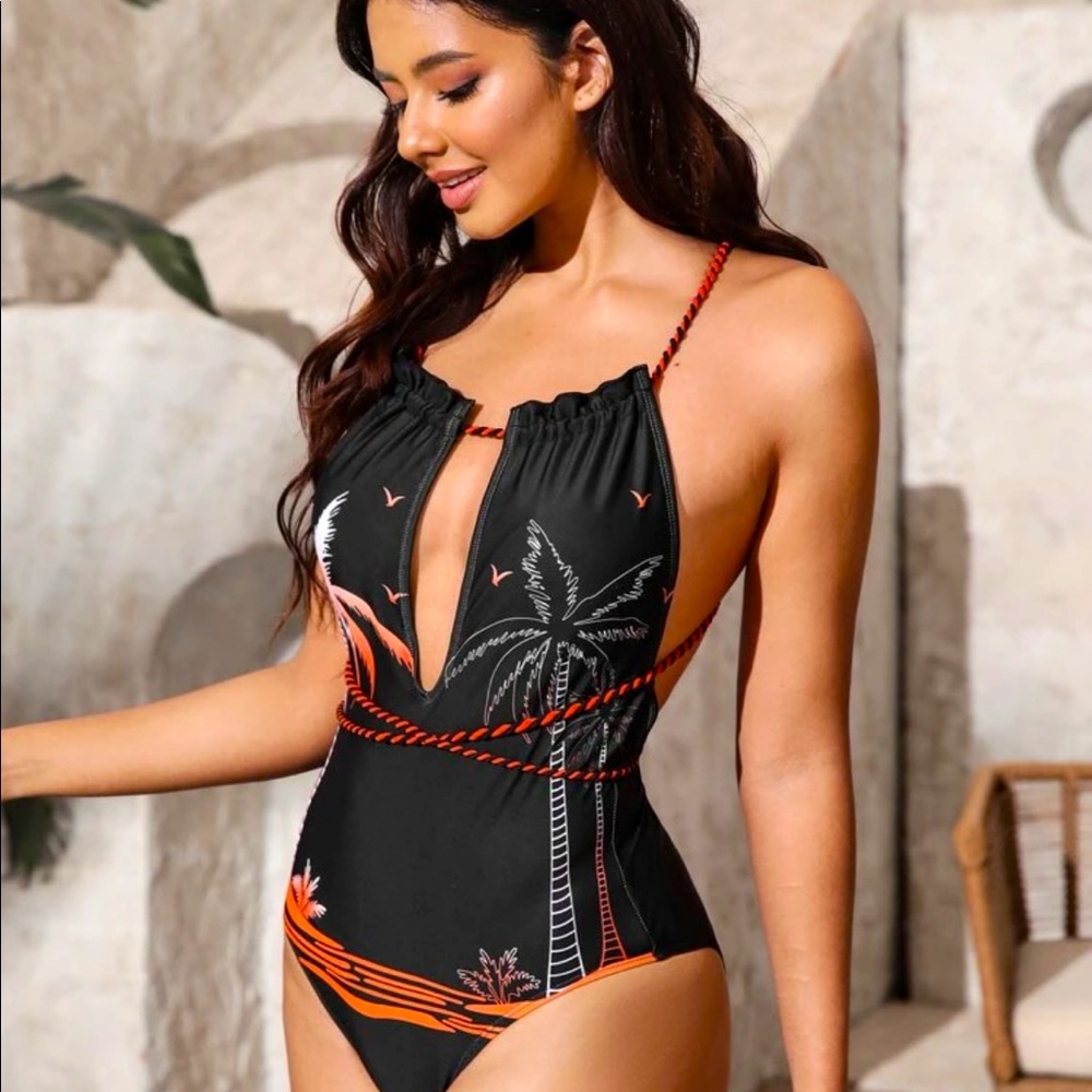 Tie Waist Sexy One Piece Swimsuit